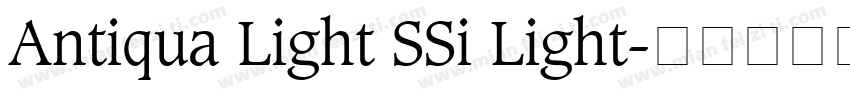 Antiqua Light SSi Light字体转换